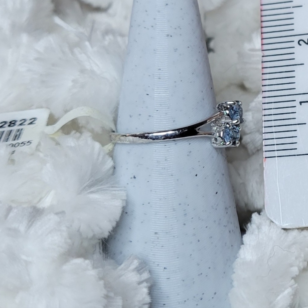 14K White Gold Santa Maria Africana Aquamarine Ring - Picture 6 of 8